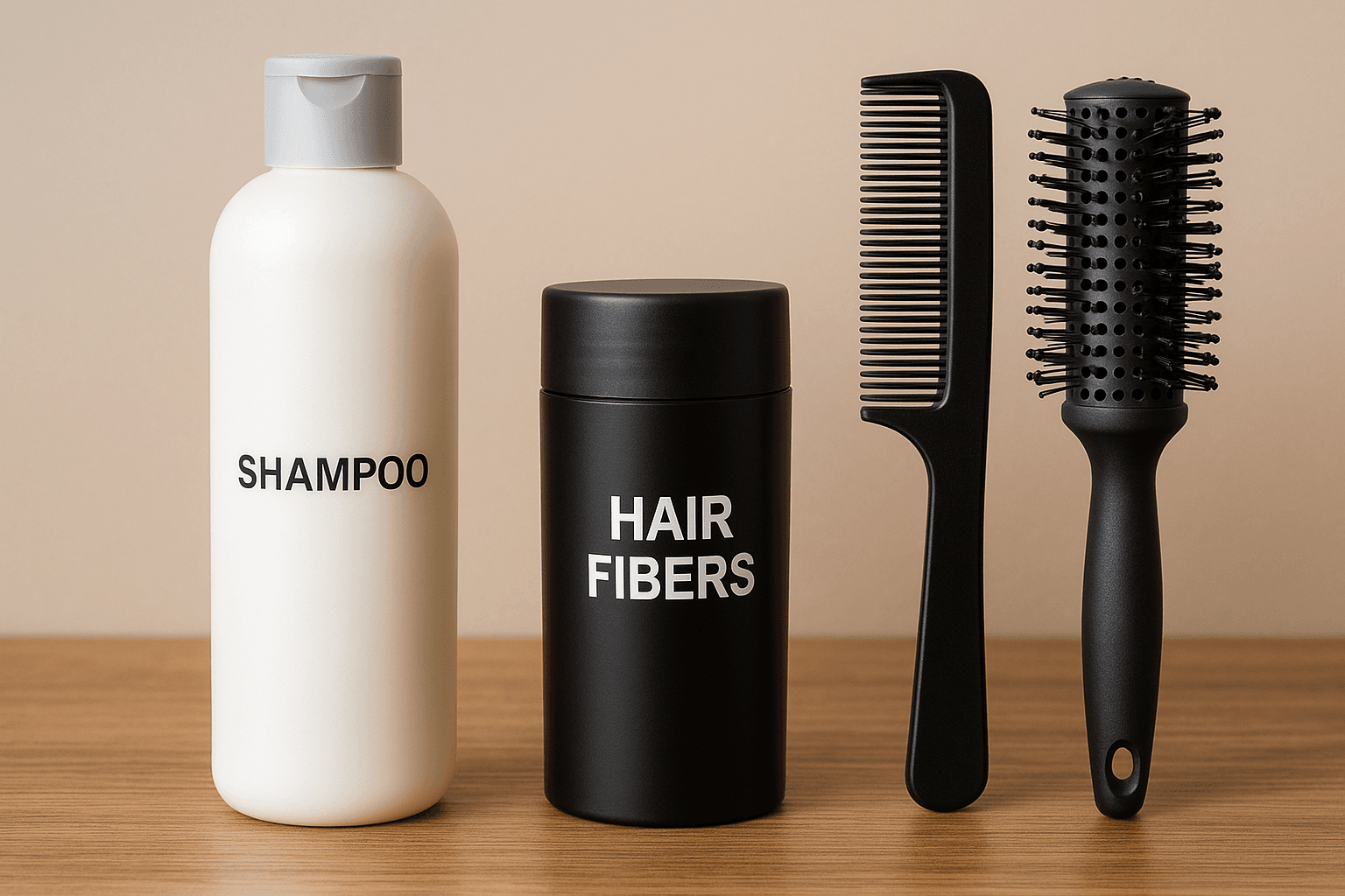 Haircare treatments: shampoo, fibers, tools